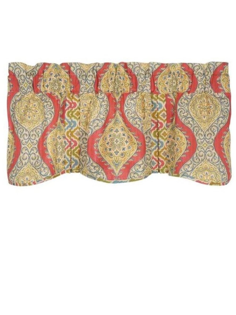 Waverly Medallion Golden Rod Pocket Valance 52" x 18"